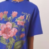 ASOS DESIGN oversized t-shirt with floral botanical graphic in blue